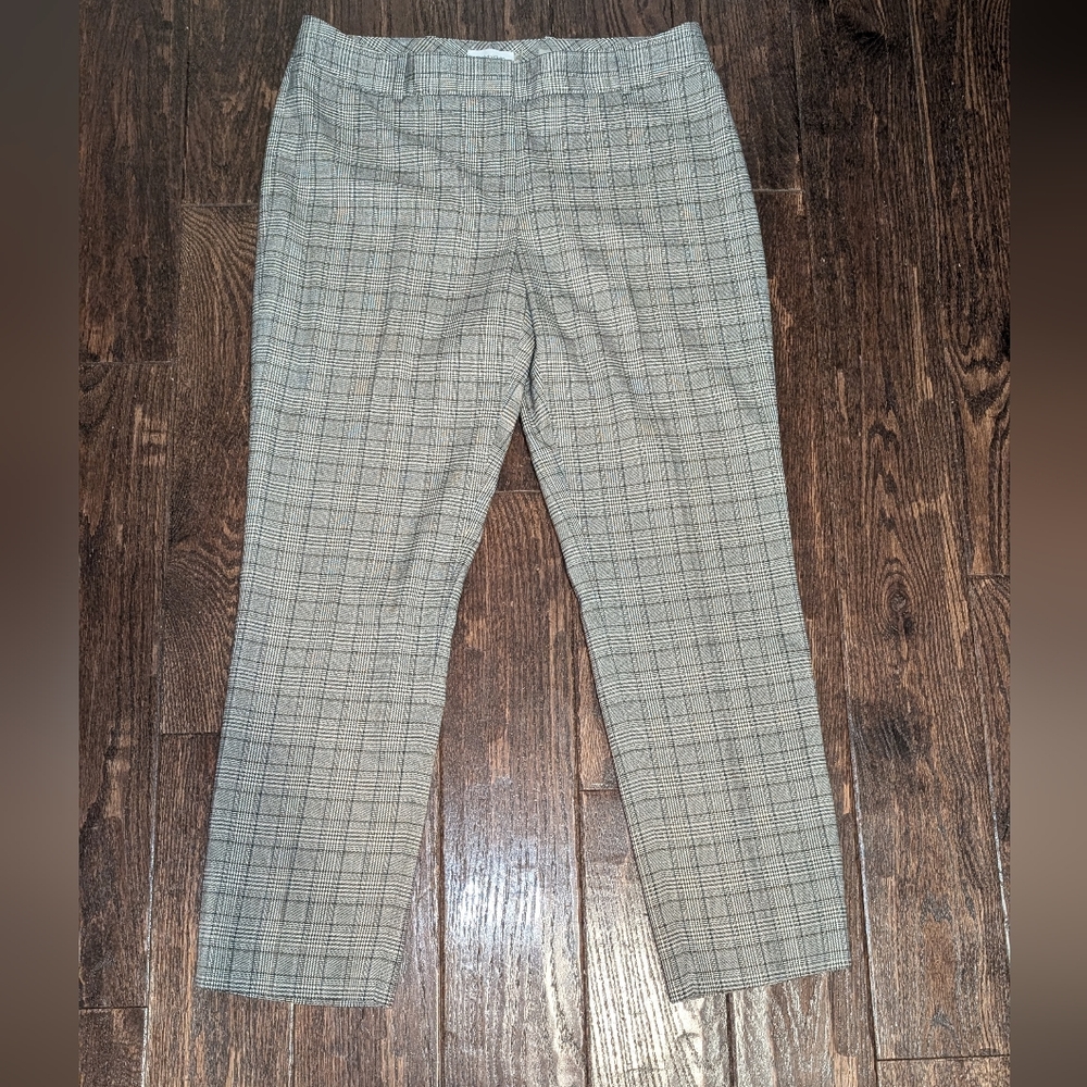 Calvin Klein Slim Fit Slacks Plaid Print